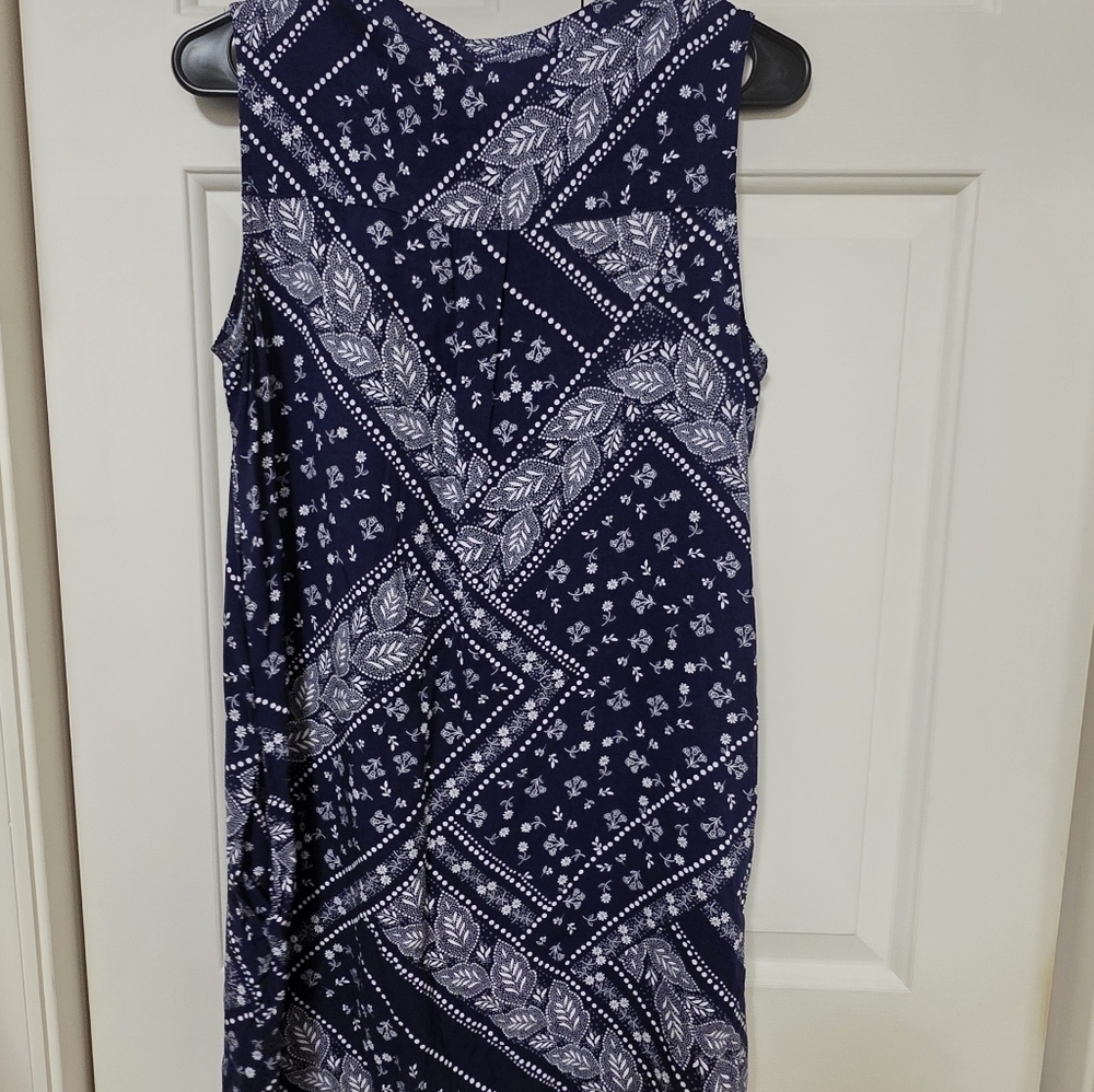 Gap Navy Paisley Sleeveless Dress Size Medium - Picture 3 of 10